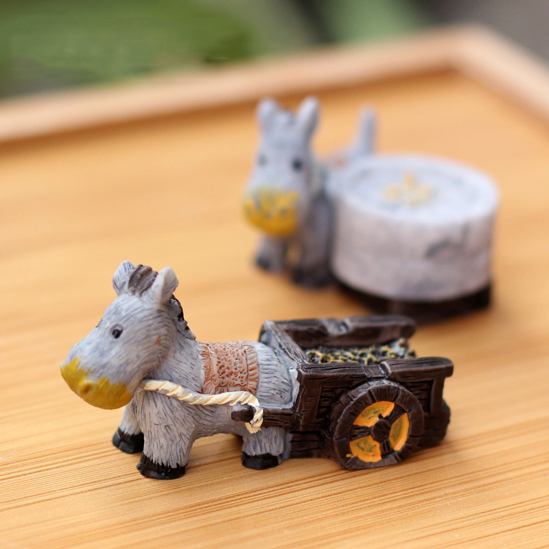 Bonsai Garden In Japan - Figurine di animali Mini asino che