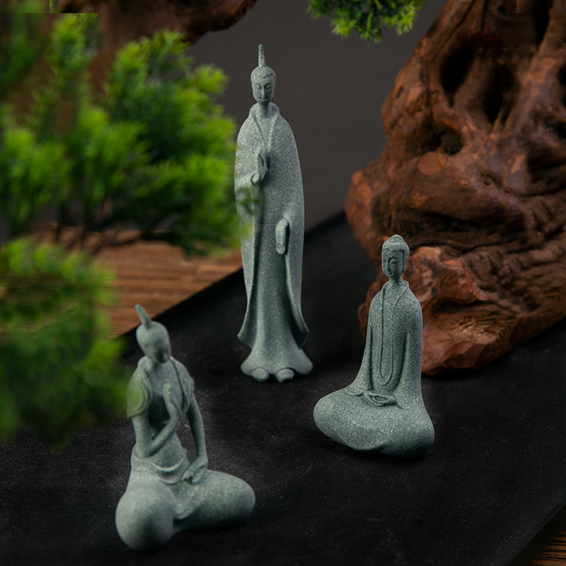 Bonsai Garden Zen - Mini figurine di monaci buddisti Buddha