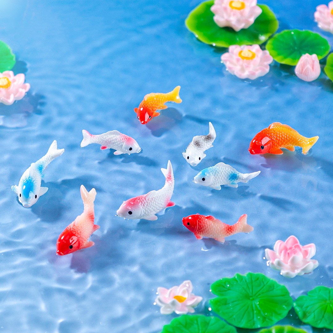 Bonsai Gardenia - 10 pezzi mini koi pesci figurine
